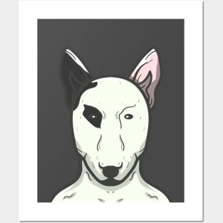 Cute Bull Terrier Dog Posters and Art